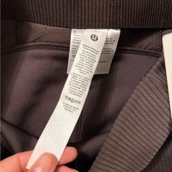 Ribbed Softstreme Zip-Leg HR Crop 25" espresso - Picture 3 of 4